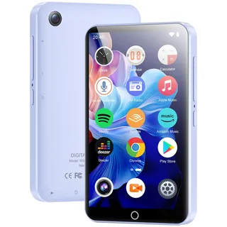 MP3 Player mit Bluetooth WiFi, 80GB MP3-Player mit Kamera, Android MP4 Player mit Spotify, Audible, Amazon Music, Deezer, 4.02" Touchscreen Kinder MP3 Player Musik Player mit Lautsprecher, FM Radio