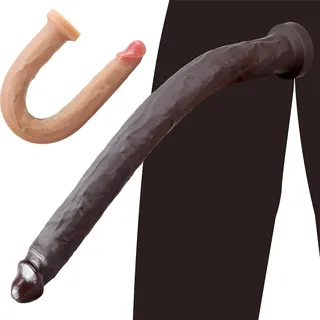 Jixaxe 37cm Extra Langer Dildo Realistische Silikon Dildos Große Analdildo mit Saugnapf Analplug Lang Butt Plug Anale Tiefenerkundung G-Punkt Stimulator SM Sex Spielzeug für Frauen Männer (Hautfarbe)