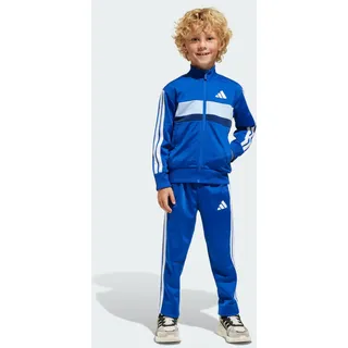 adidas Seasonal Essentials Tiberio 3-Streifen Tricot Trainingsanzug Team Royal Blue / White / Glow Blue 122