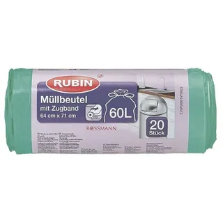 RUBIN Müllbeutel 60,0 l grün, 20 St.