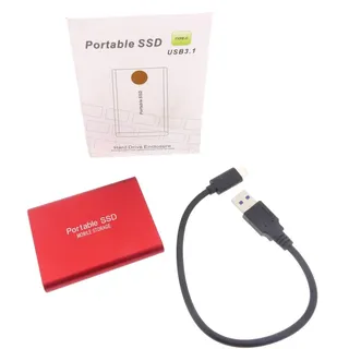 Portable M.2 SSD Type-C USB 3.1 tragbare externe SSD-Festplatte ROT