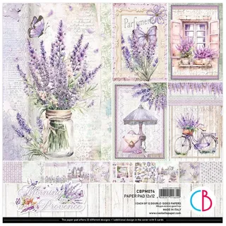 CIAO BELLA Scrapbook-Papier "Morning in Provence", 12 Blatt, 30,5 x 30,5 cm