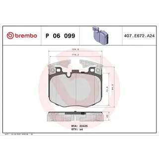 Brembo Bremsbelagsatz, Scheibenbremse