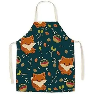 Kinderschürze aus Leinen mit süßem Muster zum Kochen, Malen, Gärtnern