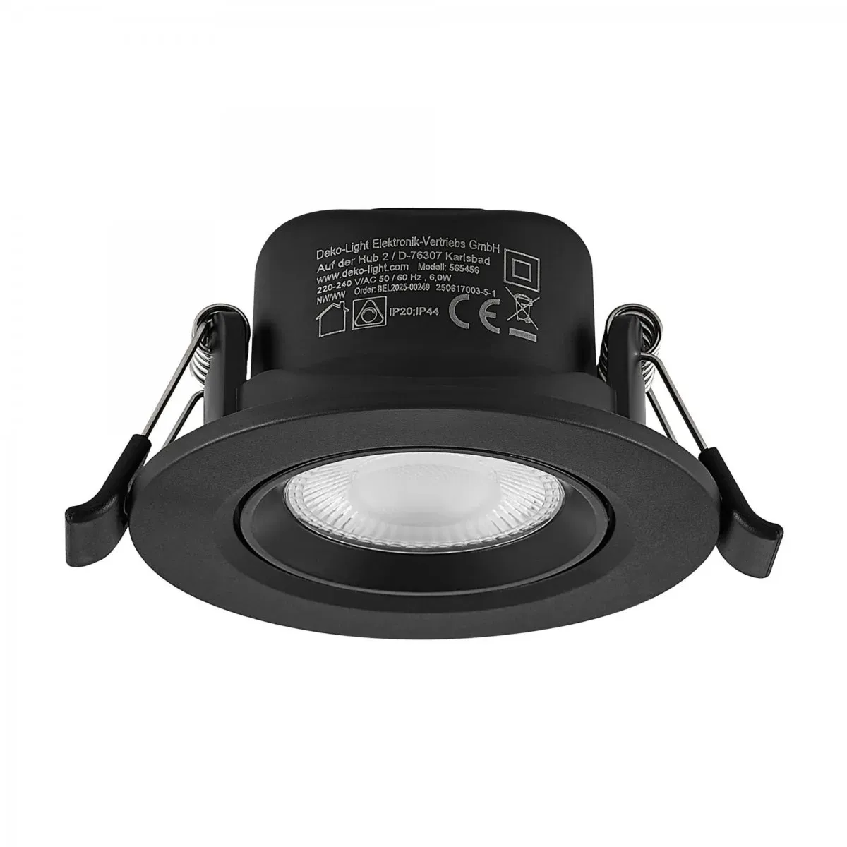 Deko-Light Einbaustrahler Surtur Tilt 68mm 6W Dimmbar 2700/3000/4000K Schwarz