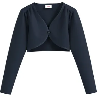 s.Oliver - Bolero mit Blumenknopf, Kinder, blau, 92/98