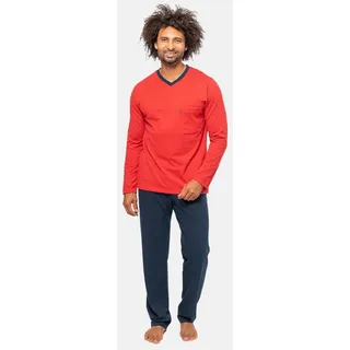 Ammann Schlafanzug Langarm Organic Cotton in Rot | Gr.: 106