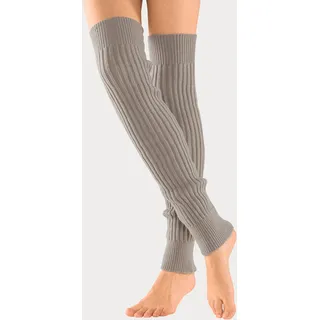 Beinstulpen LAVANA, Damen, Gr. - (35/42), grau, Rippware, Obermaterial: 100% Polyester, unifarben, Basic, Stulpen, in modischer Rippstruktur