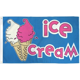 AZ FLAG Flagge EIS 90x60cm - Ice Cream Fahne 60 x 90 cm - flaggen Top Qualität