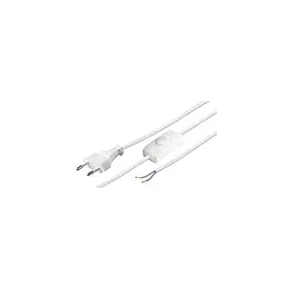 GOOBAY Kabel Netzwerk (Steckdose Schalter und extemos Barfuß Kabel 1,5 m) Farbe Weiß Set de 5