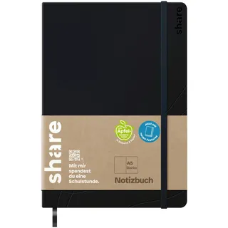 Share Notizbuch blanko schwarz