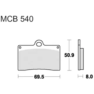 TRW Bremsbelagsatz, Scheibenbremse MCB540