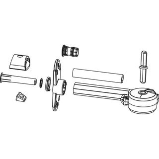 Maco RUSTICO Ladeninnenöffner-Getriebe BLR L210 mit Achtkant, schwarz (105300)
