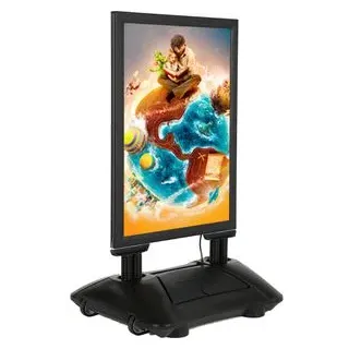 Update-Displays Kundenstopper WindPro LED Economy A1, schwarz