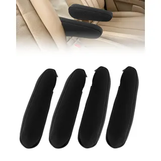 SUPAREE 4 Stücke Armlehnenbezüge Wohnmobil Armlehnenschoner Ducato Armlehnenschoner für Wohnmobil Schwarzer Flachstoff für Ducato Boxer Jumper 2006-2024