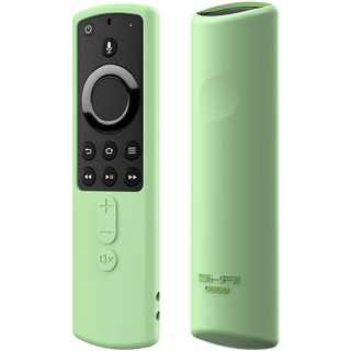Silikon Case Cover Hülle kompatibel mit Amazon Fire TV TV Stick 4k TV Stick Remote Case, Tragbares Case Abdeckung Stoßfeste & Staubdicht Schutzhülle Silikonhülle Protective Fernbedienung (Green)