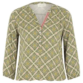 Cartoon Damen Casual-Bluse mit Muster 40, Grün/Violett - 40