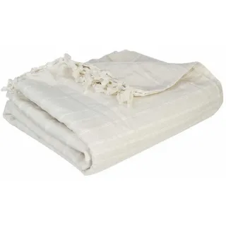 Atmosphera Creme Tagesdecke 230x250 Quasten