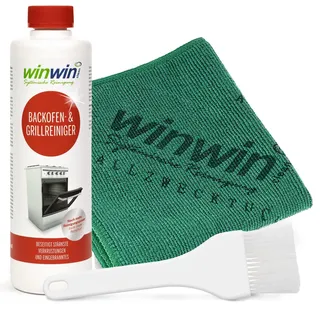 winwin clean Systemische Reinigung - BACKOFENREINIGER SET: 500ml + ALLZWECKTUCH + PINSEL