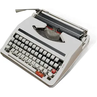 Mechanische englische Schreibmaschine,Elektrische Schreibmaschine mit Korrektur,für Notizen oder Briefe oder kreatives Schreiben, literarisches Geschenk des Schriftstellers,White