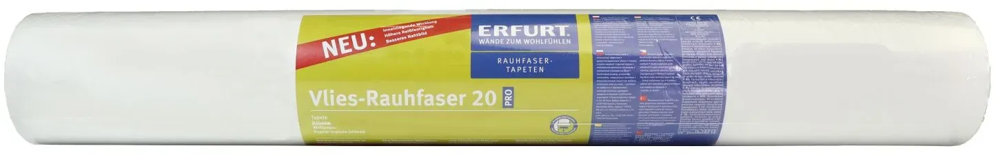 ERFURT Vlies-Rauhfaser Tapete 20 Pro, feine Struktur, 25 x 0,75 m, ausreichend f...