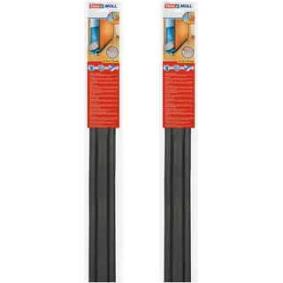 Tesa tesa, 05418-00500-05 Türbodendoppeldichtung tesamoll Zugluftstopper für glatte Böden 2er Pack - Zuschneidbare Türdichtung zum Schutz vor Zugluft - mit Schallschutz - 2x 95 cm x B) 0.95 m x 25 mm, 2 St.