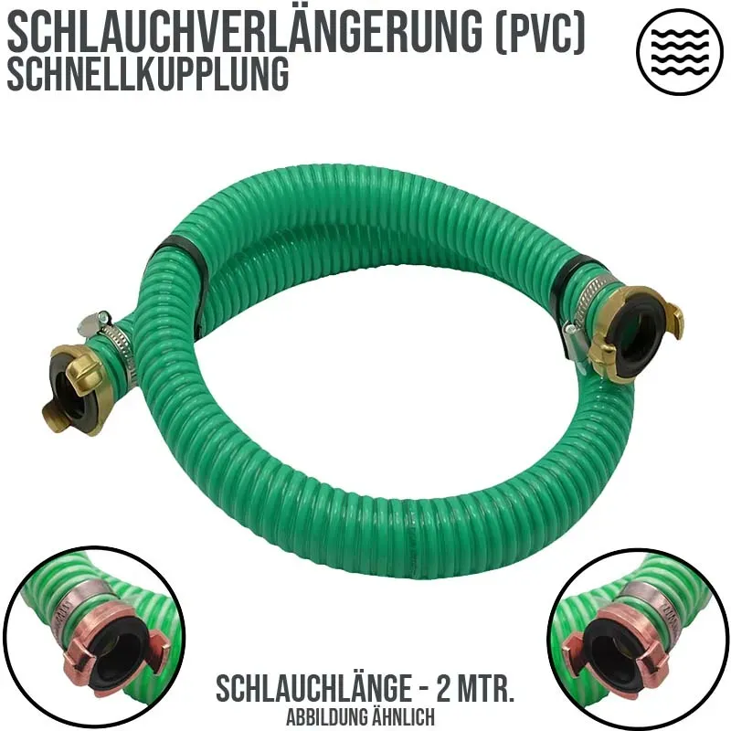 25 mm 1 Zoll Saug Schlauch Pumpen Garnitur Verlängerung Schnellkupplung grün - ..."