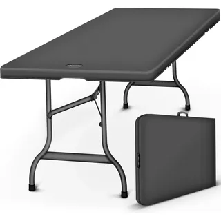 tillvex Gartentisch klappbar 180 x 75 x 0 cm Anthrazit