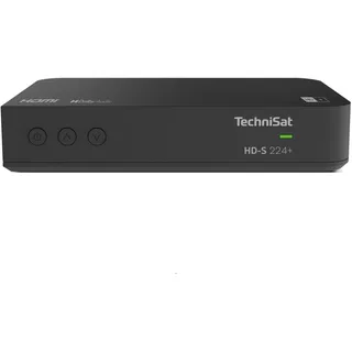 TechniSat HD-S 224+ - Kompakter HD-Satelliten Receiver mit HD+ Senderpaket für 6 Monate (DVB-S2, Timeshift-Funktion, HDTV, HDMI, USB Mediaplayer, 7-Tage EPG, 12 Voltbetrieb, Fernbedienung) schwarz