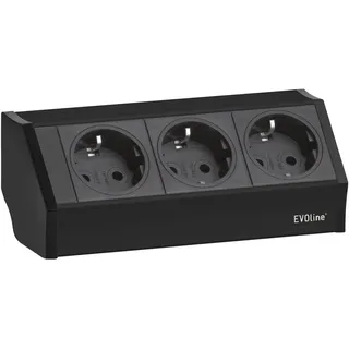 EVOline Tischsteckdose V-Dock 2,50 m Schwarz 1 St.