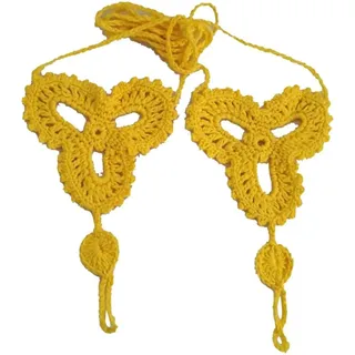 Xinjieda 1 Paar Fashion Frauen Barfuß Fußkettchen Crochet Elegante Mädchen Baumwolle Knöchel Kette Dame Sandal Armband Yoga Fuß Schmuck