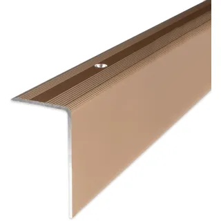 PROVISTON Treppenkanten- | Winkelprofil Aluminium 30 x 52 x 1000 mm Bronze Hell Winkel | Proviston