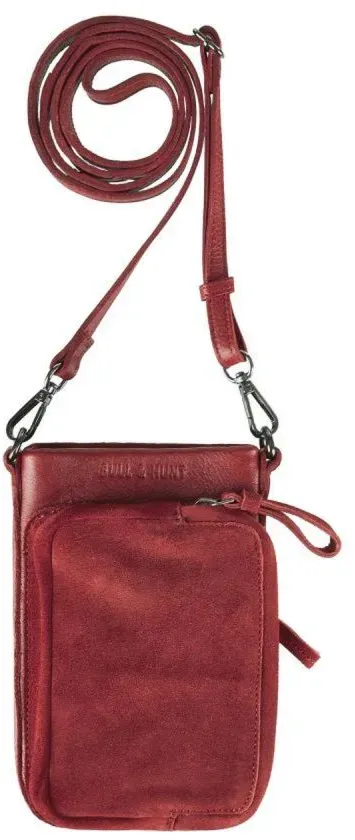 Bull Hunt Phone Wallet-Suede Chili Red Handyetui