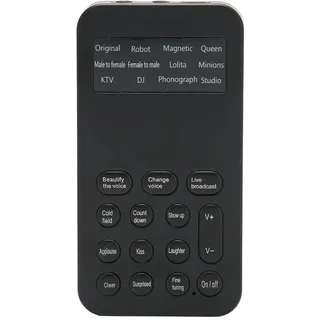 Stimmenverzerrer, Voice Changer mit 8 Soundeffekten + 8 Sprachwechslern zum Anrufen, Spielen und Singen, kompatibel mit Mobiltelefonen, Computern, Tablets