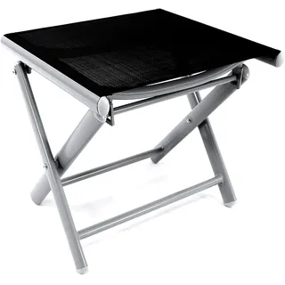 Mojawo Garten Klapphocker / Fußhocker klappbar Silbergrau/Schwarz-MMC5001S