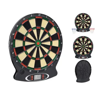 vidaXL Elektrische Dartscheibe mit Darts Schwarz Polypropylen