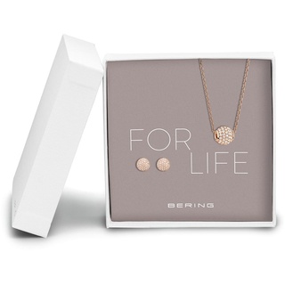 Bering Damen Schmuckset ForLife 414LittleSparkle-719-Rosegold Edelstahl IP Krist...