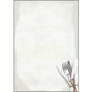 Designpapier Menü Speisen A4 90g/qm VE=50 Blatt