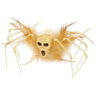 Metamorph Dekofigur Totenkopfspinne - Horror Horror Halloween Deko, Thanatoarachnophobie: die Angst vor dem Tod in Form von Spinnen beige|gelb
