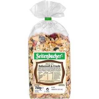 Seitenbacher Müsli Ballaststoff und Frucht I ohne zugesetzten Zucker I ohne zugesetztes Fett I (1 x 750 g)