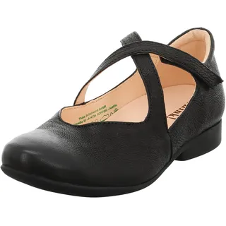 THINK! Damen GUAD2 chromfrei gegerbte nachhaltige Halbschuhe, SCHWARZ 0000