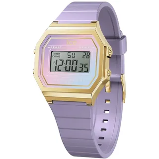 ICE-Watch Ice Digit Retro Purple Delight - Lila Damenuhr mit Plastikarmband - 022721 (Small)