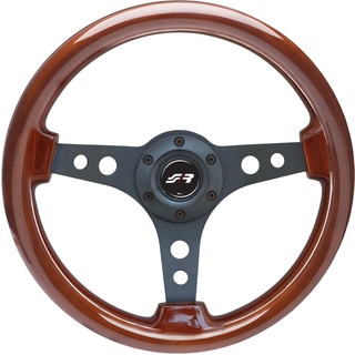 Simoni Racing Universal Lenkrad Tambay - Holz - Durchmesser 330mm, Schwarz