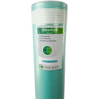 1,5m2 Gitterfolie 1m x 1,5m Gewächshaus-Folie mit Nagelrand  UV-Stabil