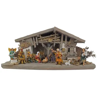 Krippenbaustudio Böhner Stilvolle Weihnachtskrippe Breitenbrunn inkl. 12-tlg. Figurensatz K 650-9 Gartenfigur