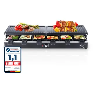 LUTEO LUTEO® Raclette 12 Personen Elektrogrill 1350 W 2in1 Partygrill