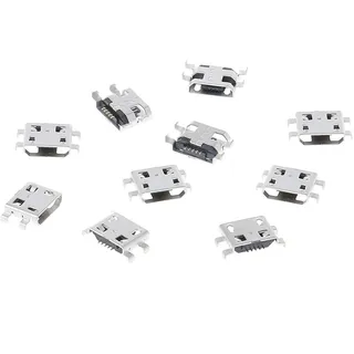 SHESSTILL 10 Stück Typ B Micro USB 5-Pin-Buchse Ladebuchse Anschlussbuchse