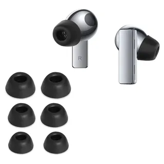 kwmobile 6x Silikonaufsätze für Huawei FreeBuds Pro - Ersatz Ohrstöpsel in 3 Größen - Ear Tips für In-Ear Kopfhörer - Zubehör Ersatzpolster... - Schwarz
