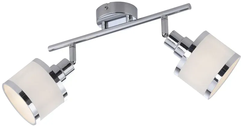 LED Deckenleuchte 2 flammig chrom glänzend drehbar Innenleuchte