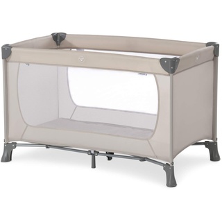 hauck Kinderreisebett Dream N Play ab Geburt bis 15 kg, Klein Zusammenklappbar inkl. Tragetasche und Faltboden, Liegefläche 120 x 60 cm (Beige)